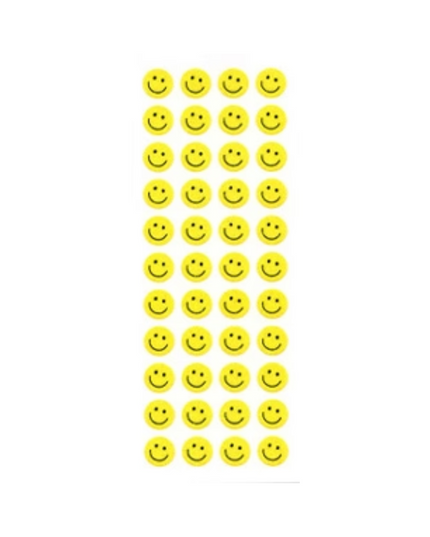 Glitter Yellow Smiles Sticker Sheet