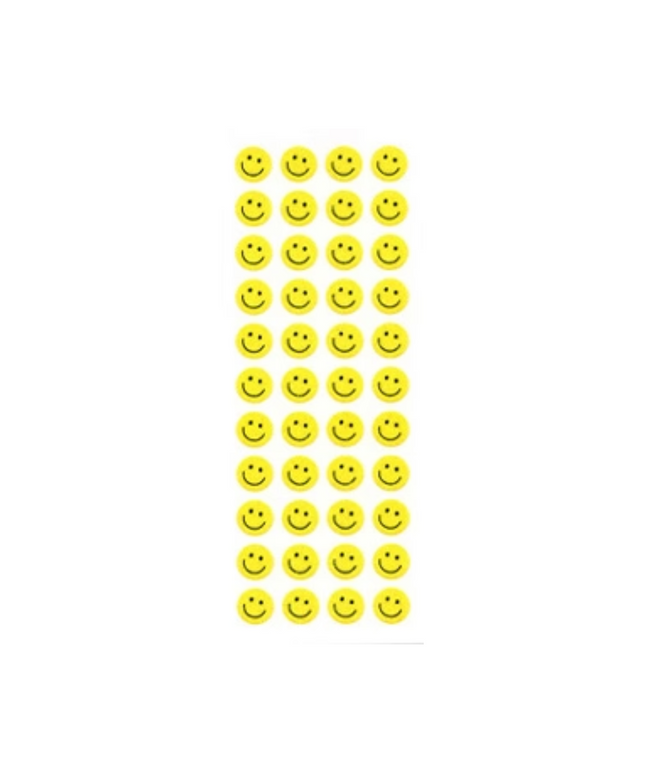 Glitter Yellow Smiles Sticker Sheet