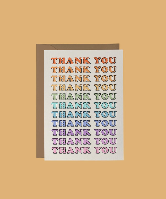 Colourful Thank You Card