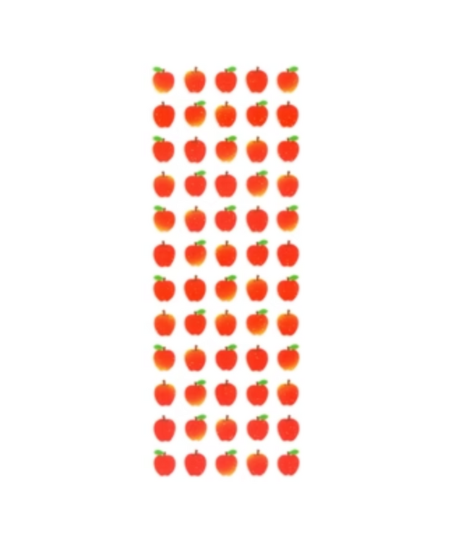 Glitter Apples Sticker Sheet