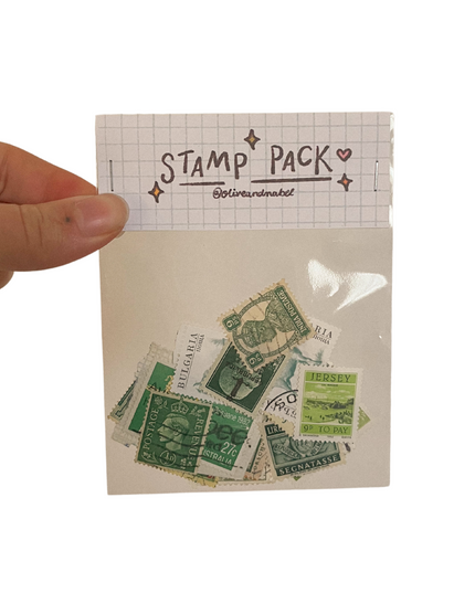 Green Coloured Vintage Stamps
