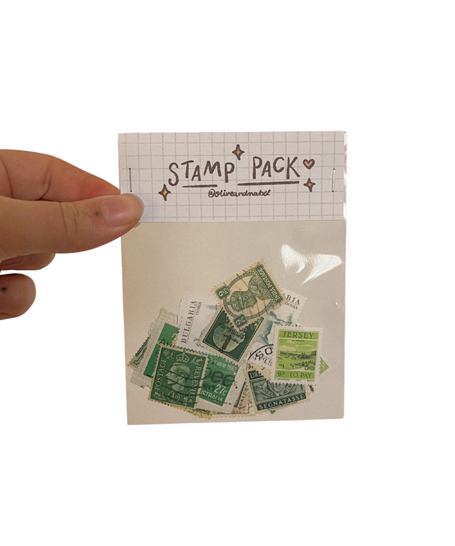 Green Coloured Vintage Stamps