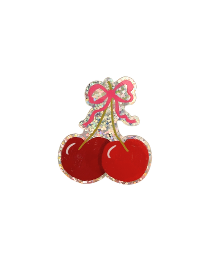 Mini Cherries Glitter Sticker