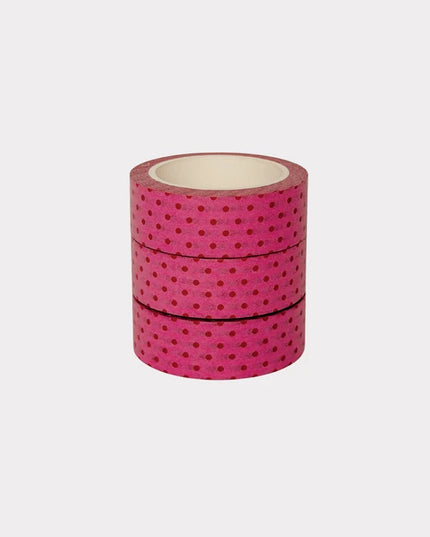 Pink & Maroon Polka Dot Washi Tape