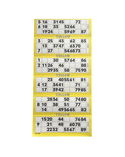 Yellow Bingo Sheet