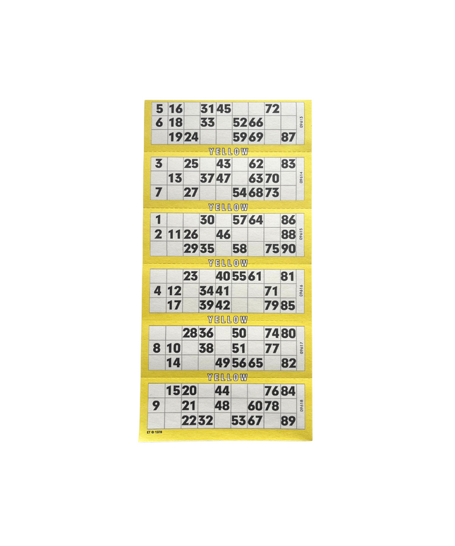 Yellow Bingo Sheet